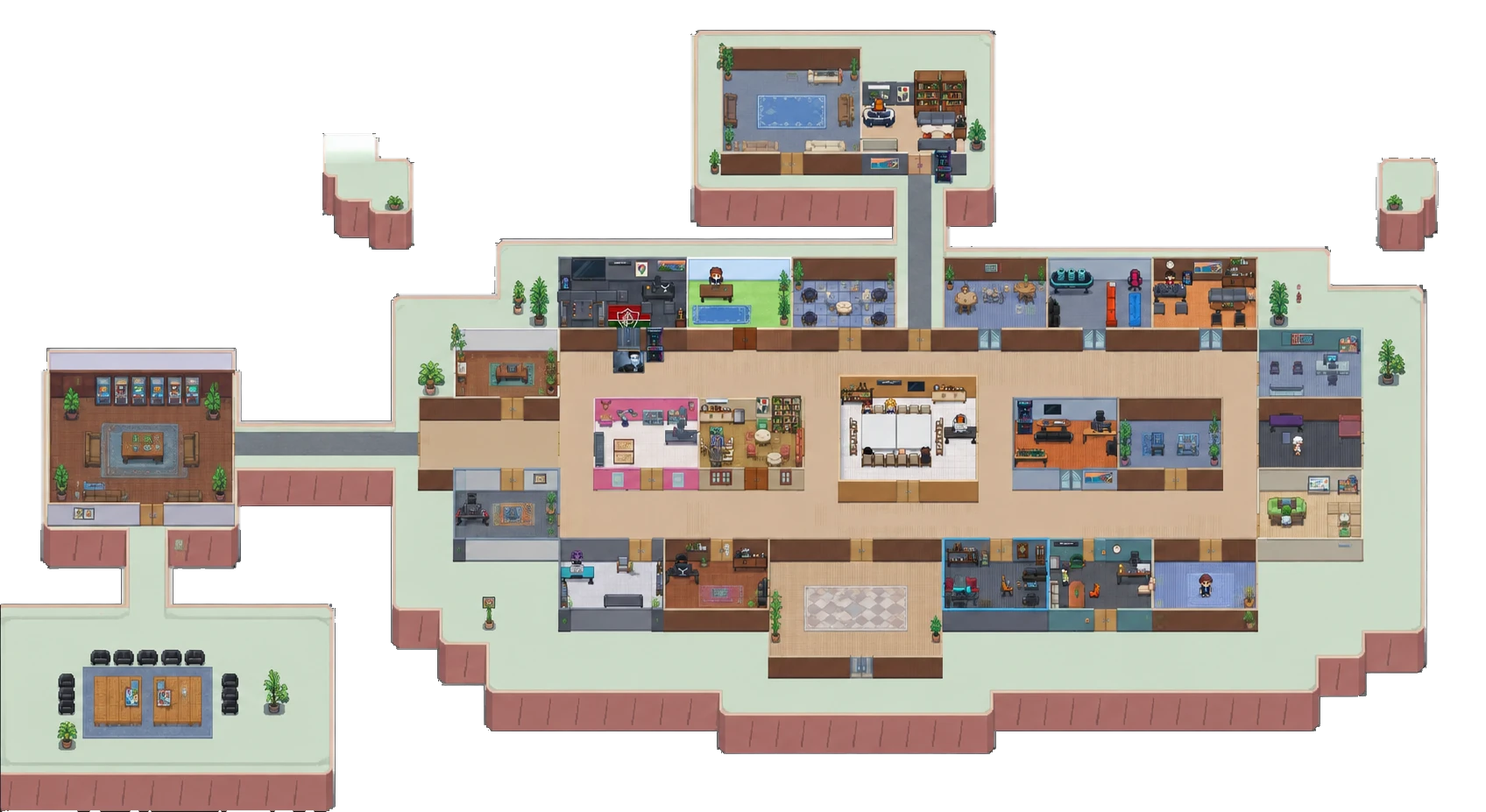 Mapa do escritório virtual do STAR Space